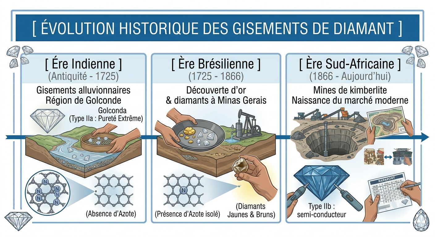 Origines et Histoires des diamants